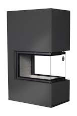 Камин Родос 900 ЧЕРНЫЙ, шамот белый в Слониме