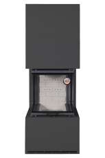 Камин Родос 900 ЧЕРНЫЙ, шамот белый в Слониме