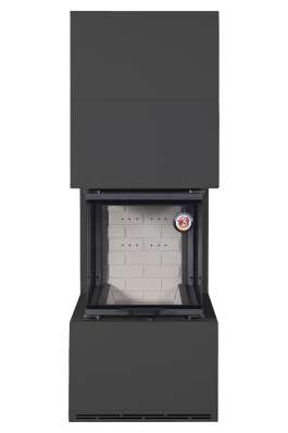 Камин Родос 900 ЧЕРНЫЙ, шамот белый в Слониме