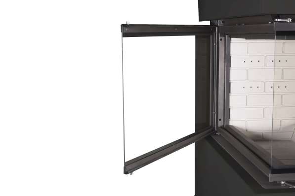 Камин Родос 900 ЧЕРНЫЙ, шамот белый в Слониме