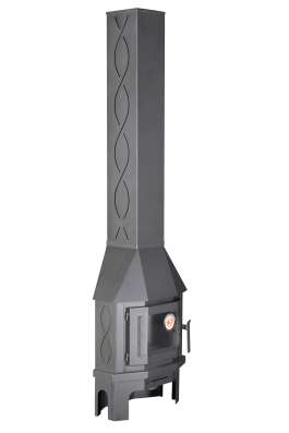 Камин Бавария Мюнхен пристенно-угловой МИНИ графит в Слониме