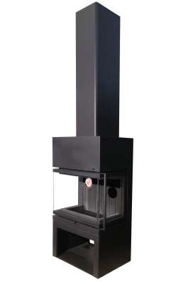 Камин МАДРИД на дровнике черный шамот в Слониме
