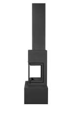 Камин МАДРИД на дровнике Гигант слева черный\белый шамот в Слониме