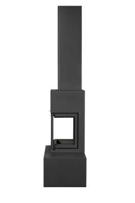 Камин МАДРИД на дровнике Гигант слева черный\белый шамот в Слониме