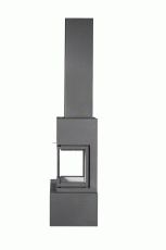 Камин МАДРИД на дровнике Гигант справа черный\белый шамот в Слониме