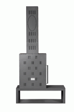 Камин МАДРИД на дровнике Гигант справа черный\белый шамот в Слониме