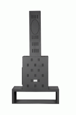 Камин МАДРИД на дровнике Гигант центральный черный\белый шамот в Слониме