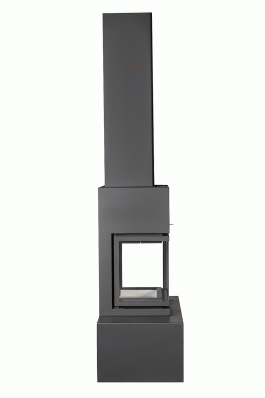 Камин МАДРИД на дровнике Гигант центральный черный\белый шамот в Слониме