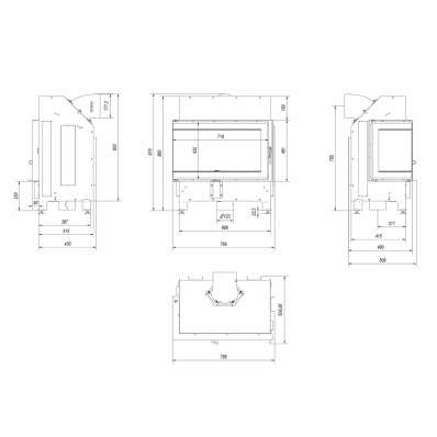 Каминная топка ILDNORD MALMO в Слониме