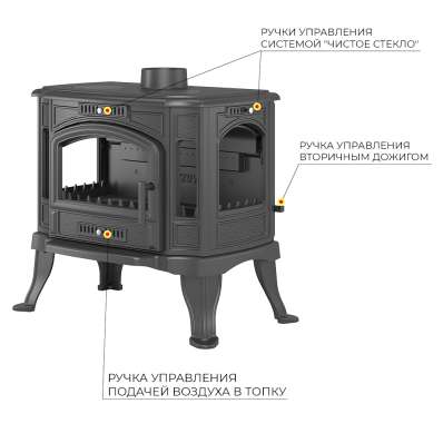 Печь-камин Везувий KZ-14РS Антрацит в Слониме