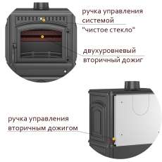 Печь-камин Везувий LV-12S Антрацит в Слониме
