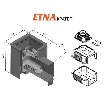 Печь для бани Этна Магма 18 (ДТ-4) в Слониме