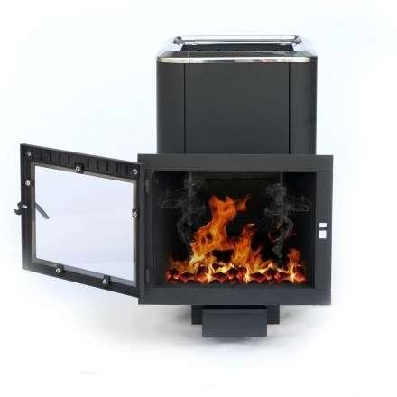 Печь банная чугунная СИБИРЬ 24 Конвекционная Панорамное стекло в Слониме