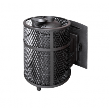 Банная печь ProMetall Атмосфера М короткий топливный тоннель сетка нержавейка в Слониме