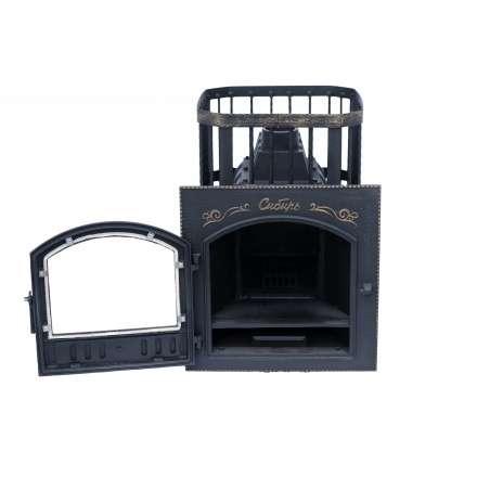 Печь банная Сибирь-24 с каминной дверцей Сибирь (545х545) в Слониме