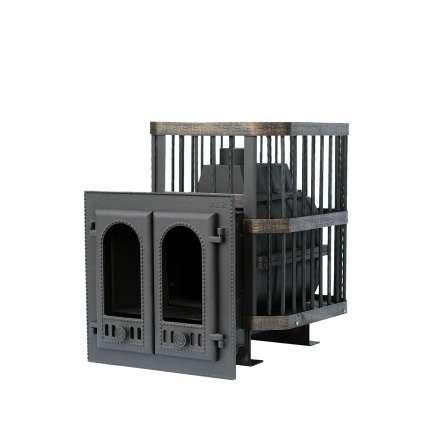 Печь банная Сибирь-24 с двухстворчатой каминной дверцей в Слониме