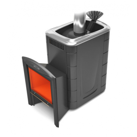 Печь для бани Термофор Гейзер Супер Inox Витра ЗК антрацит купить в Слониме