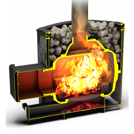 Печь для бани Теплодар Былина-18Ч Панорама в Слониме
