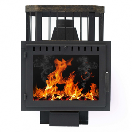 Печь банная Сибирь-24 (панорамное стекло, сетка квадрат) в Слониме