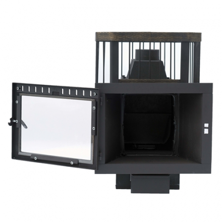 Печь банная Сибирь-24 (панорамное стекло, сетка квадрат) в Слониме