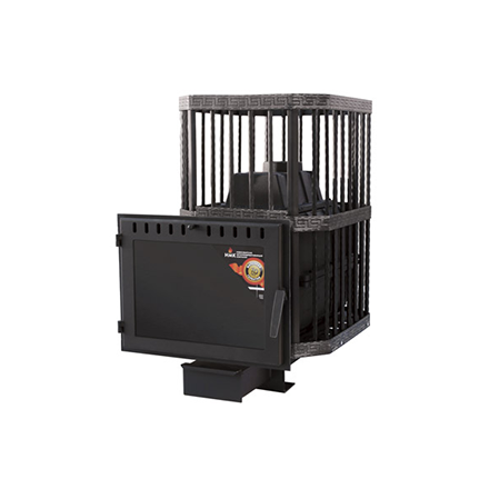 Печь банная Сибирь-24 (панорамное стекло, сетка квадрат) в Слониме