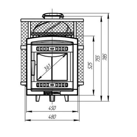 Банная печь ProMetall Атмосфера-М мини сетка в Слониме