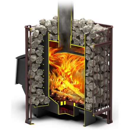 Печь для бани Теплодар Тамань-Сетка 10 Т в Слониме