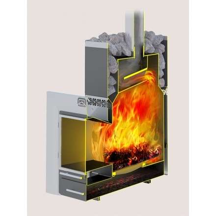 Печь для бани Теплодар Русь-27 ЛНЗП Профи Панорама (1.1) в Слониме