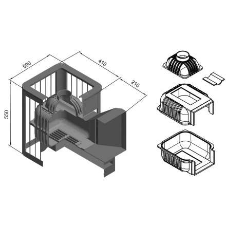 Печь для бани Этна Магма 14 (ДТ-3) в Слониме