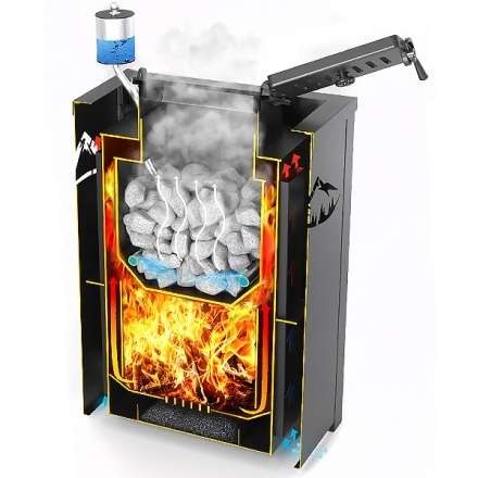 Печь для бани Везувий Эверест Inox 20 (281) в Слониме