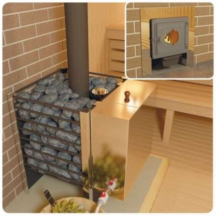 Печь для бани Добросталь Жара-люкс 30 чугунная дверка в Слониме