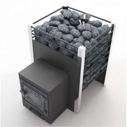 Печь для бани Добросталь Жара-люкс 20 чугунная дверка Амазонка бай фото в Слониме