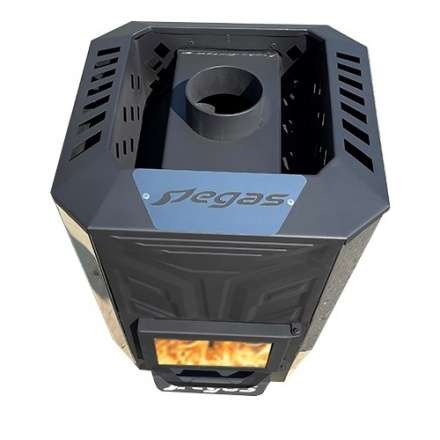 Банная печь Пегас 16 эконом короткая топка со стеклом конвекция в Слониме