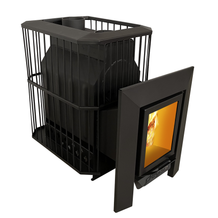 Банная печь Пегас 26 со стеклом сетка фото в Слониме