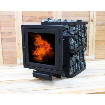 Печь банная ComfortProm РЕТРО СТАЛЬ 8 мм панорама 26 м3 в Слониме