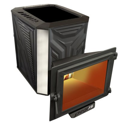 Банная печь Пегас 16 панорама нерж конвекция амазонка бай фото в Слониме