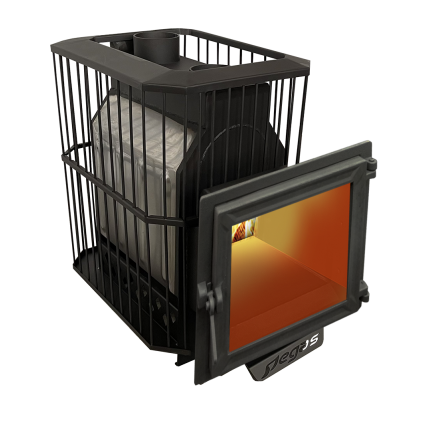 Банная печь Пегас 26 нерж панорама сетка фото в Слониме