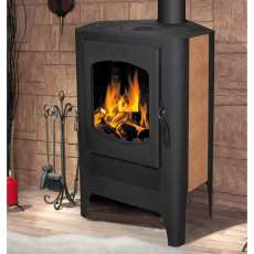 Стальная печь-камин со стеклом Бавария Эко угловая с плитой одна конфорка фото  в Слониме