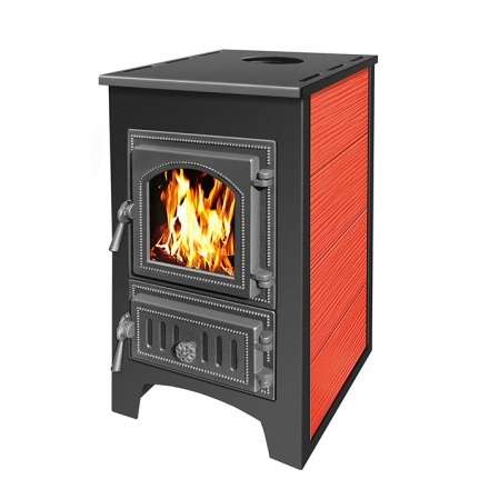 Печь-камин Везувий ПК-01 (270) красная 9 кВт Амазонка бай фото в Слониме