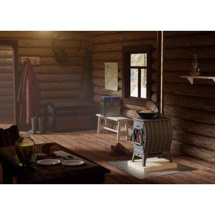 Купить Печь-камин Печь-камин ProMetall Бахта (черная) чугун в Слониме Амазонка бай фото в Слониме