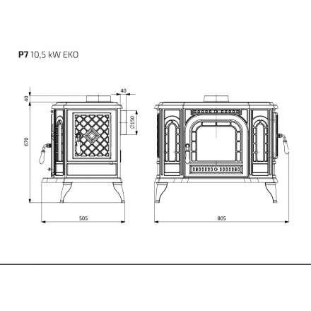 Купить Печь-камин Kawmet P7 LB в интерьере чугунный в Слониме в Слониме