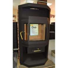 Купить стальную печь-камин со стеклом Мета-Бел Ока в Слониме фото в Слониме