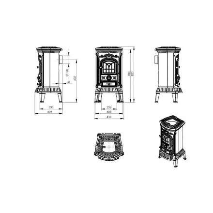 Купить Печь-камин Печь-камин NORDflam Verdo чугун в Слониме Амазонка бай фото в Слониме