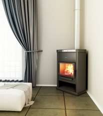 Стальной недорогой камин Теплодар ОВ-120 (угловой) фото в Слониме