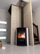 Купить стальной недорогой камин с шамотом Мета-Бел Амур в Слониме фото в Слониме