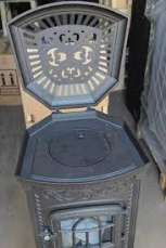 Купить Печь-камин NORDflam Verdo patine в интерьере в Слониме Амазонка бай фото в Слониме