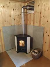 Купить Печь-камин Везувий ПК-01 (220) угловой бежевый 9 кВт в Слониме фото в Слониме