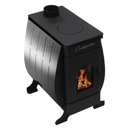 Печь воздухогрейная Сибирь Сибирячка-9 с кожухом из нерж. стали купить в Слониме