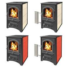 Купить Печь-камин Везувий ПК-01 (205) с плитой и т/о красн.12 кВт в Слониме в Слониме