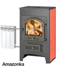 Печь-камин Везувий ПК-01 (205) с плитой и т/о красн.12 кВт фото Печь-камин Везувий ПК-01 (205) с плитой и т/о красн.12 кВт купить в Слониме